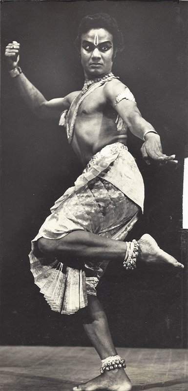 Dr. Raja Reddy in a dynamic Kuchipudi Tandava pose